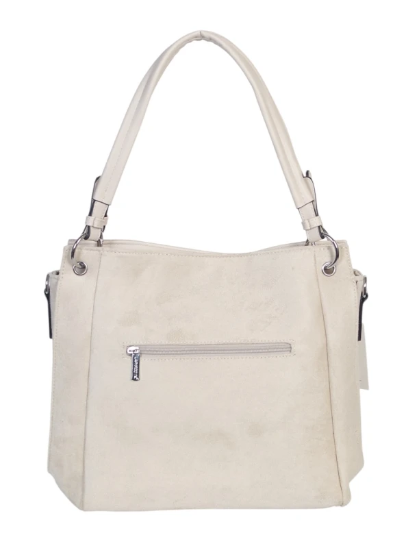 Pojemna Torebka Damska A4 Laphrodite Paris Zamsz Ekologiczny Dwukomorowa