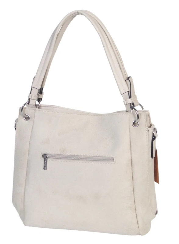 Pojemna Torebka Damska A4 Laphrodite Paris Zamsz Ekologiczny Dwukomorowa