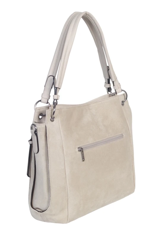 Pojemna Torebka Damska A4 Laphrodite Paris Zamsz Ekologiczny Dwukomorowa