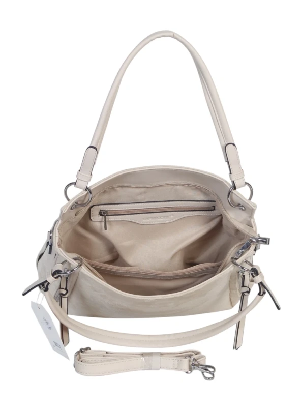 Pojemna Torebka Damska A4 Laphrodite Paris Zamsz Ekologiczny Dwukomorowa