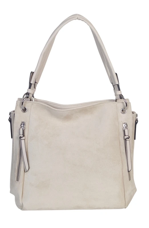 Pojemna Torebka Damska A4 Laphrodite Paris Zamsz Ekologiczny Dwukomorowa