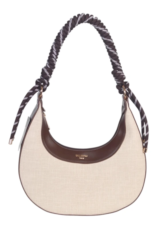 Modna Torebka Damska Gallantry Paris Pleciona Rączka Sznurek Imitacja Lnu 2026