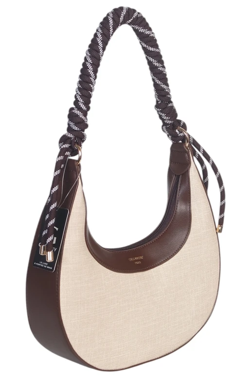 Modna Torebka Damska Gallantry Paris Pleciona Rączka Sznurek Imitacja Lnu 2026