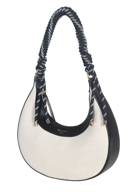 Modna Torebka Damska Gallantry Paris Pleciona Rączka Sznurek Imitacja Lnu 2026