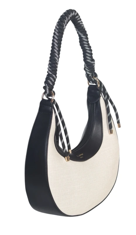 Modna Torebka Damska Gallantry Paris Pleciona Rączka Sznurek Imitacja Lnu 2026