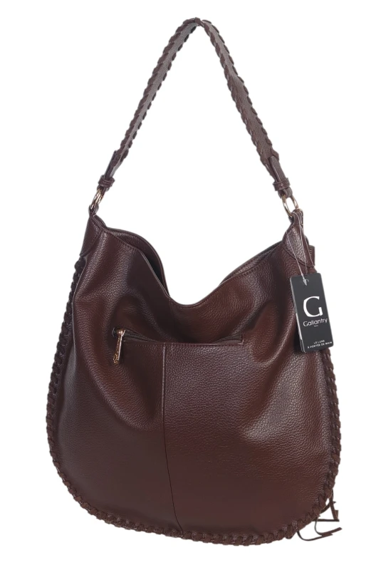 Damska Torebka Worek A4 z Plecioną Rączką i Frędzlem – Modna Listonoszka Boho