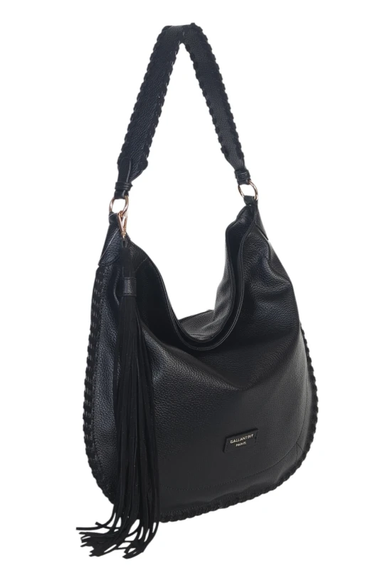 Damska Torebka Worek A4 z Plecioną Rączką i Frędzlem – Modna Listonoszka Boho