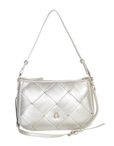 Złota Torebka Listonoszka Lulu Castagnette – Pleciony Front | Kolekcja 2026