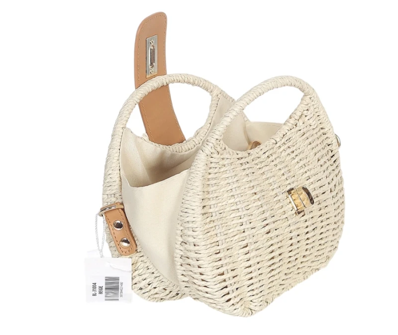 Pleciona Torebka Listonoszka Gallantry Paris – Modny Koszyk ze Skórą Eko | Kolekcja Wiosna-Lato 2026