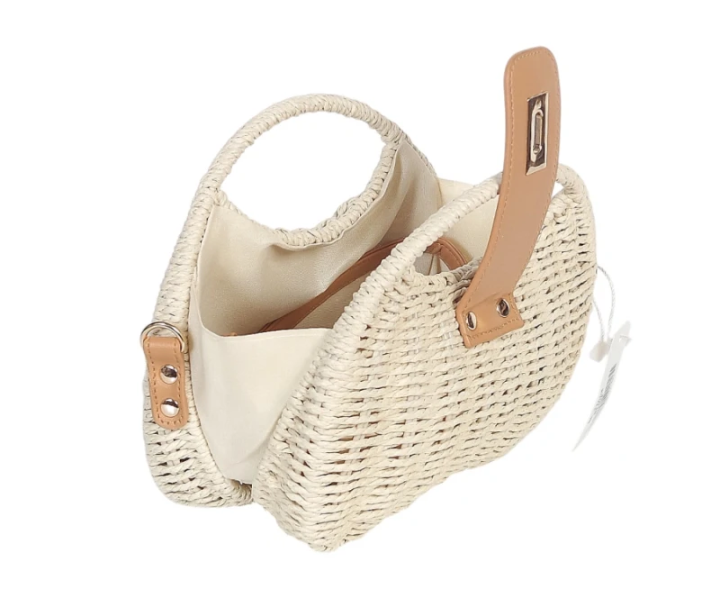 Pleciona Torebka Listonoszka Gallantry Paris – Modny Koszyk ze Skórą Eko | Kolekcja Wiosna-Lato 2026