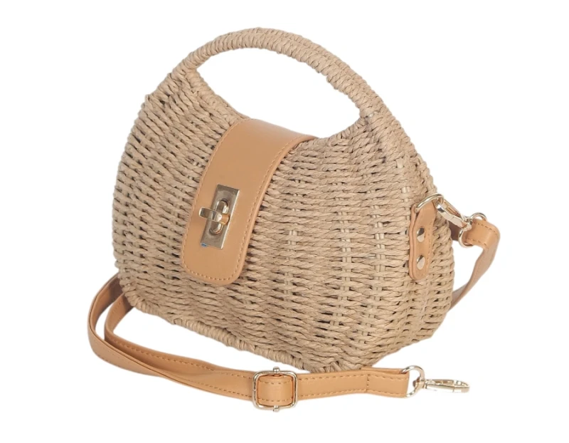 Pleciona Torebka Listonoszka Gallantry Paris – Modny Koszyk ze Skórą Eko | Kolekcja Wiosna-Lato 2026