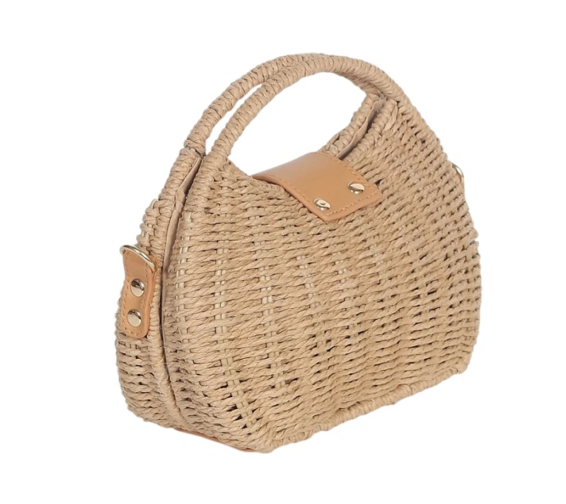 Pleciona Torebka Listonoszka Gallantry Paris – Modny Koszyk ze Skórą Eko | Kolekcja Wiosna-Lato 2026