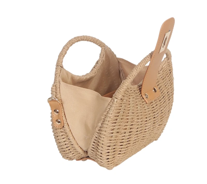 Pleciona Torebka Listonoszka Gallantry Paris – Modny Koszyk ze Skórą Eko | Kolekcja Wiosna-Lato 2026