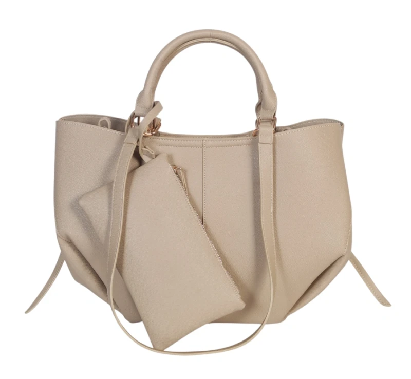 Torebka Gallantry Paris shopper bag ze skóry ekologicznej – modna torba z saszetką i regulowaną szerokością