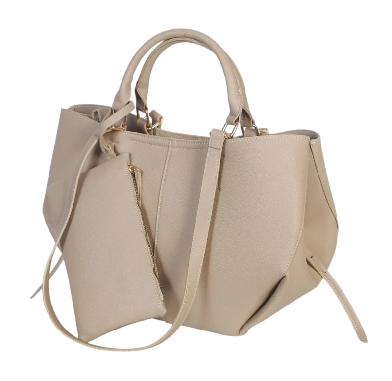 Torebka Gallantry Paris shopper bag ze skóry ekologicznej – modna torba z saszetką i regulowaną szerokością