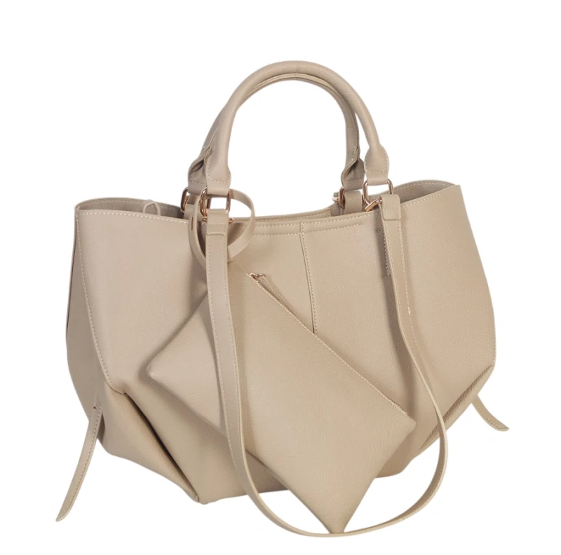 Torebka Gallantry Paris shopper bag ze skóry ekologicznej – modna torba z saszetką i regulowaną szerokością