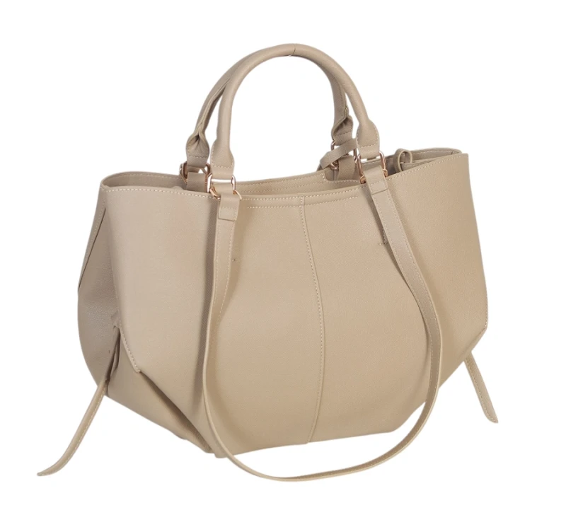 Torebka Gallantry Paris shopper bag ze skóry ekologicznej – modna torba z saszetką i regulowaną szerokością