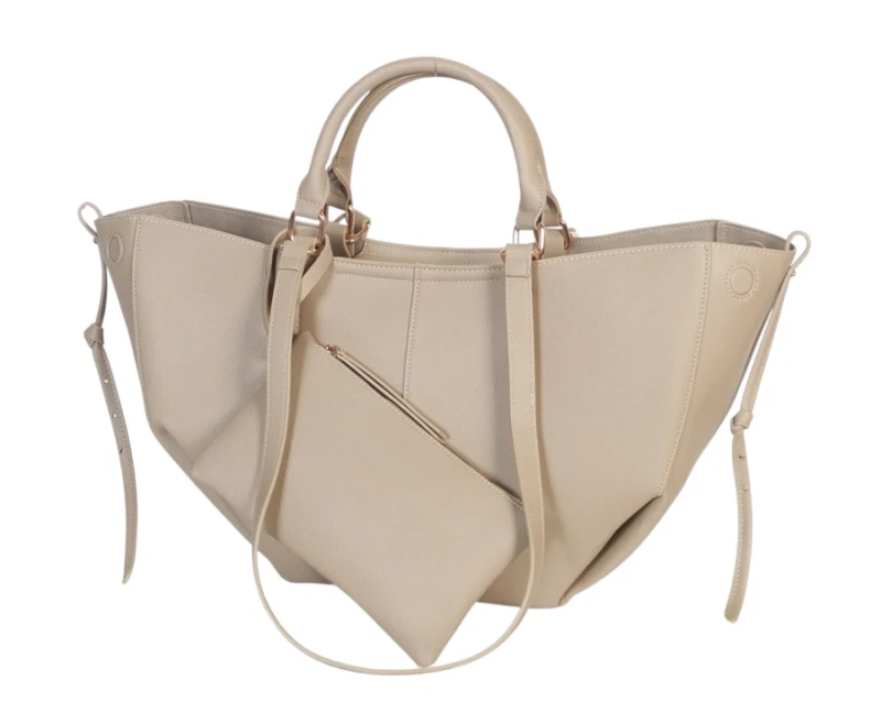 Torebka Gallantry Paris shopper bag ze skóry ekologicznej – modna torba z saszetką i regulowaną szerokością