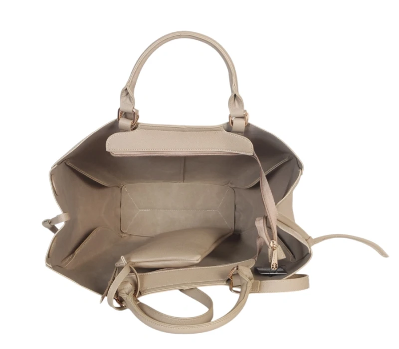 Torebka Gallantry Paris shopper bag ze skóry ekologicznej – modna torba z saszetką i regulowaną szerokością