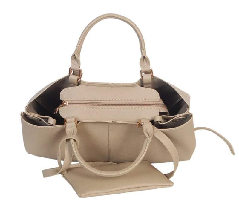Torebka Gallantry Paris shopper bag ze skóry ekologicznej – modna torba z saszetką i regulowaną szerokością