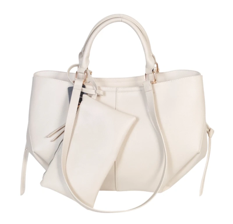 Torebka Gallantry Paris shopper bag ze skóry ekologicznej – modna torba z saszetką i regulowaną szerokością