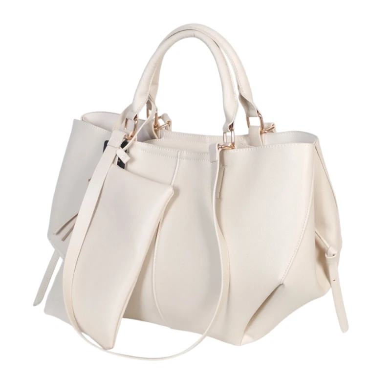 Torebka Gallantry Paris shopper bag ze skóry ekologicznej – modna torba z saszetką i regulowaną szerokością