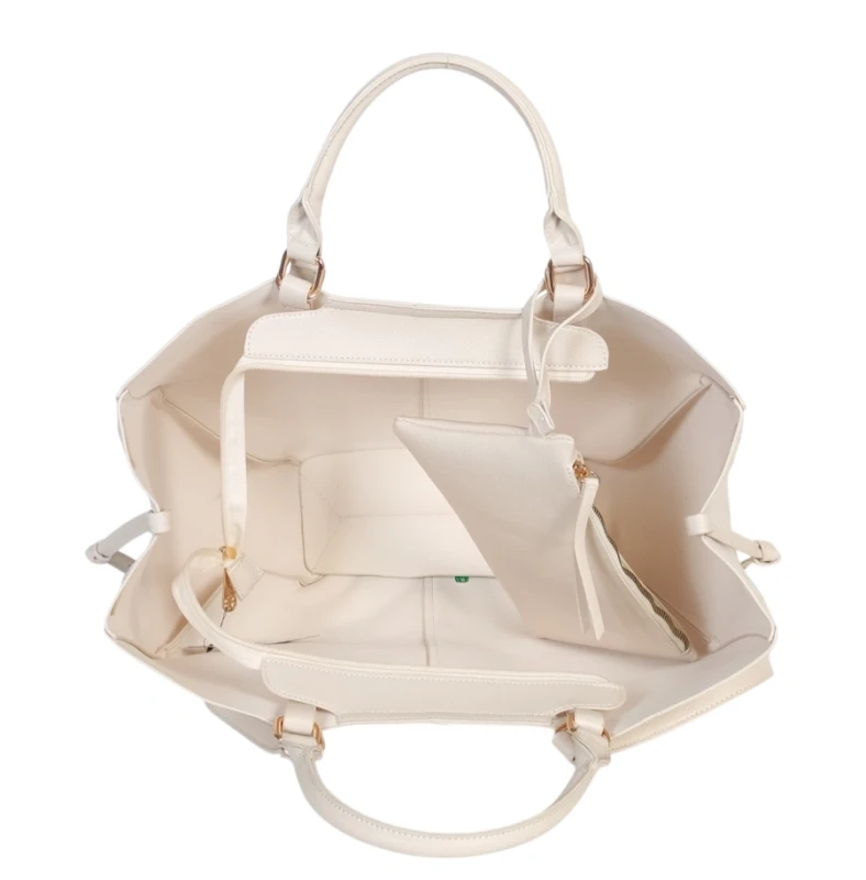 Torebka Gallantry Paris shopper bag ze skóry ekologicznej – modna torba z saszetką i regulowaną szerokością
