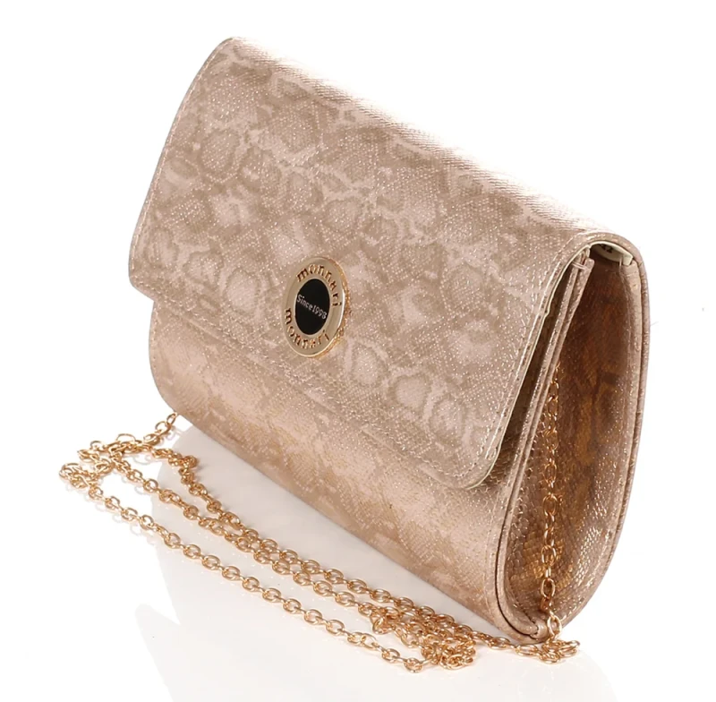 Monnari kopertówka wizytowa z logo – Różowe złoto - Nowa kolekcja Wiosna Lato 2026