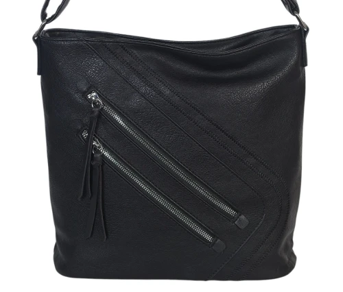 Pojemna Torebka Listonoszka Damska z Ekoskóry – Dwukomorowa i Praktyczna 