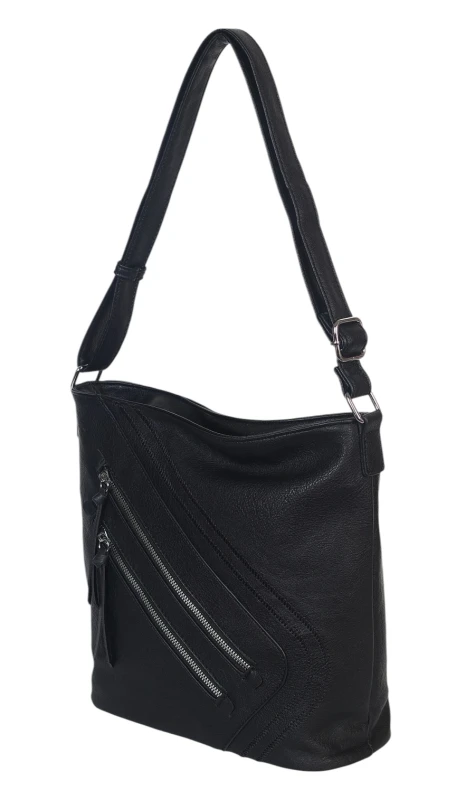 Pojemna Torebka Listonoszka Damska z Ekoskóry – Dwukomorowa i Praktyczna