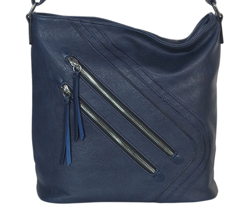 Pojemna Torebka Listonoszka Damska z Ekoskóry – Dwukomorowa i Praktyczna