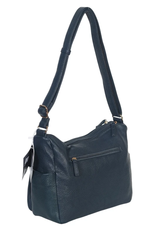 Czarna Torebka Damska Listonoszka Cavalli Italy – Wielofunkcyjna Torba na Ramię z Ekoskóry