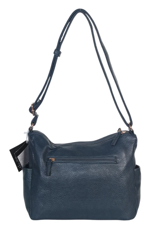 Czarna Torebka Damska Listonoszka Cavalli Italy – Wielofunkcyjna Torba na Ramię z Ekoskóry