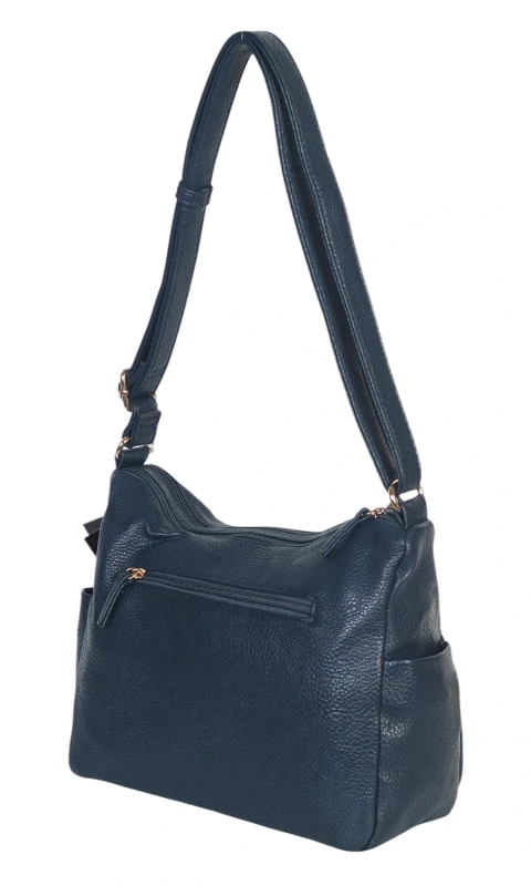 Czarna Torebka Damska Listonoszka Cavalli Italy – Wielofunkcyjna Torba na Ramię z Ekoskóry