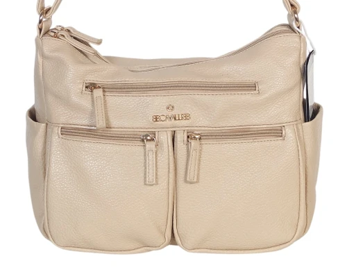 Czarna Torebka Damska Listonoszka Cavalli Italy – Wielofunkcyjna Torba na Ramię z Ekoskóry