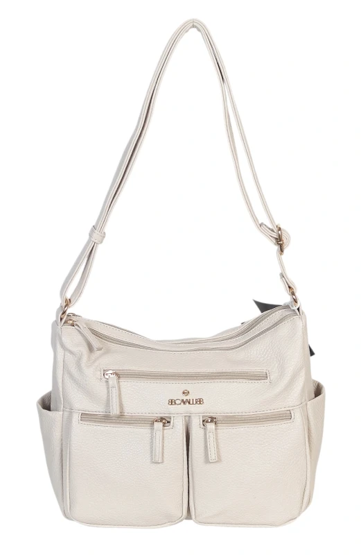 Czarna Torebka Damska Listonoszka Cavalli Italy – Wielofunkcyjna Torba na Ramię z Ekoskóry