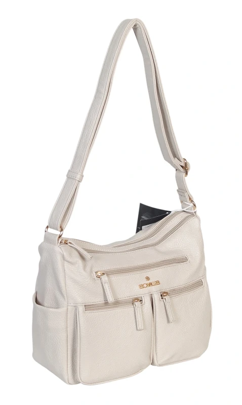 Czarna Torebka Damska Listonoszka Cavalli Italy – Wielofunkcyjna Torba na Ramię z Ekoskóry