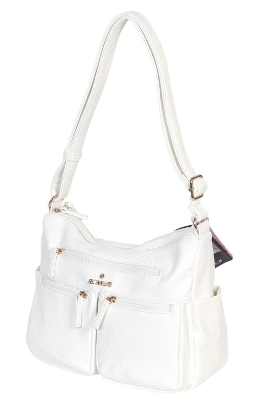 Czarna Torebka Damska Listonoszka Cavalli Italy – Wielofunkcyjna Torba na Ramię z Ekoskóry