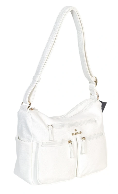 Czarna Torebka Damska Listonoszka Cavalli Italy – Wielofunkcyjna Torba na Ramię z Ekoskóry