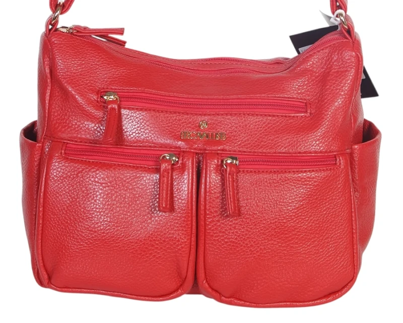 Czarna Torebka Damska Listonoszka Cavalli Italy – Wielofunkcyjna Torba na Ramię z Ekoskóry