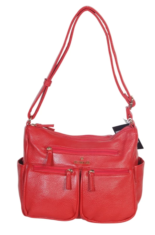 Czarna Torebka Damska Listonoszka Cavalli Italy – Wielofunkcyjna Torba na Ramię z Ekoskóry