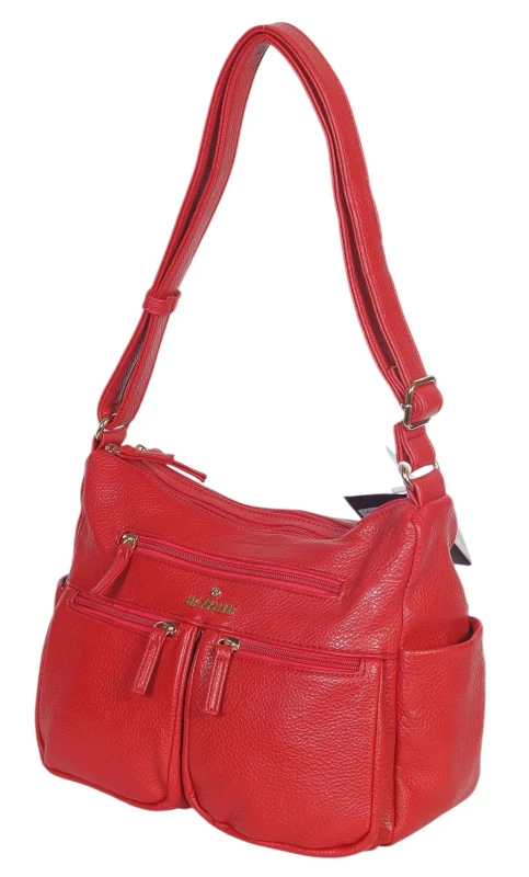 Czarna Torebka Damska Listonoszka Cavalli Italy – Wielofunkcyjna Torba na Ramię z Ekoskóry