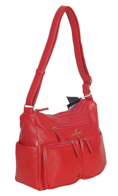 Czarna Torebka Damska Listonoszka Cavalli Italy – Wielofunkcyjna Torba na Ramię z Ekoskóry