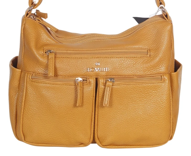 Czarna Torebka Damska Listonoszka Cavalli Italy – Wielofunkcyjna Torba na Ramię z Ekoskóry