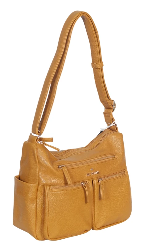 Czarna Torebka Damska Listonoszka Cavalli Italy – Wielofunkcyjna Torba na Ramię z Ekoskóry