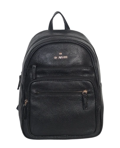 Czarny Plecak Damski Cavalli Italy – Stylowy Plecak Miejski z Eko-Skóry