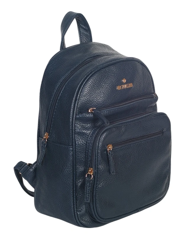 Czarny Plecak Damski Cavalli Italy – Stylowy Plecak Miejski z Eko-Skóry