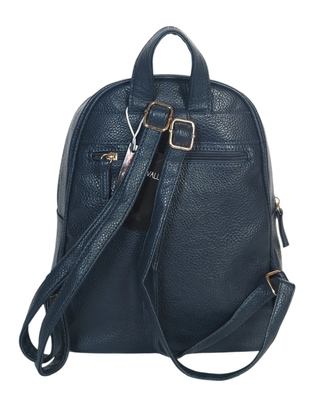 Czarny Plecak Damski Cavalli Italy – Stylowy Plecak Miejski z Eko-Skóry