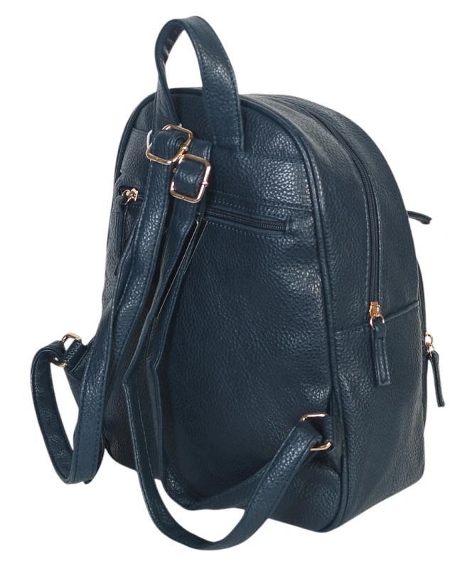 Czarny Plecak Damski Cavalli Italy – Stylowy Plecak Miejski z Eko-Skóry