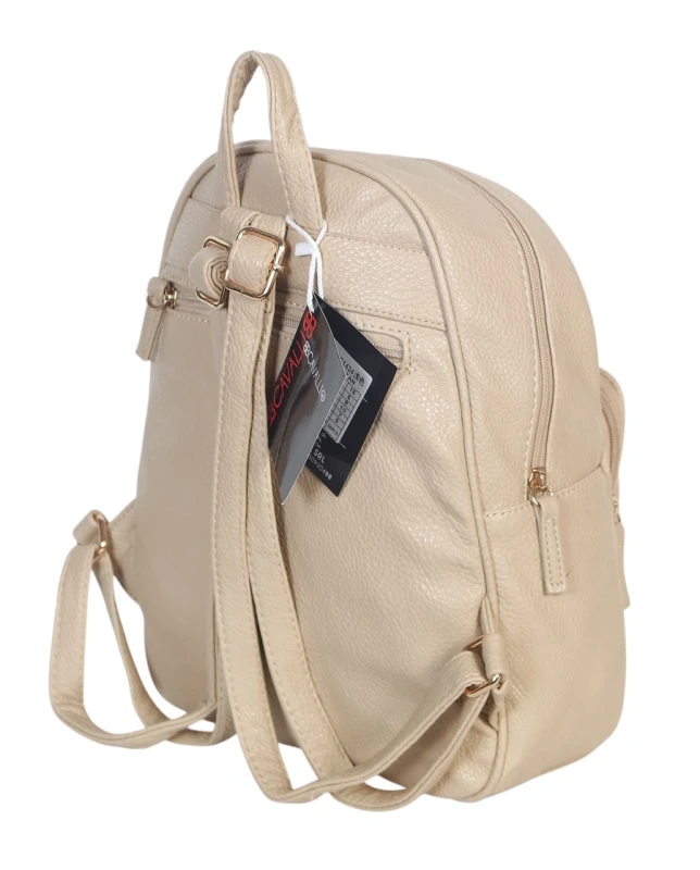 Czarny Plecak Damski Cavalli Italy – Stylowy Plecak Miejski z Eko-Skóry